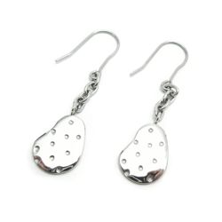 STEELX CZ Dotted Kidney Dangle Earrings - ER119 STEELX CZ Dotted Kidney Dangle Earrings - ER119